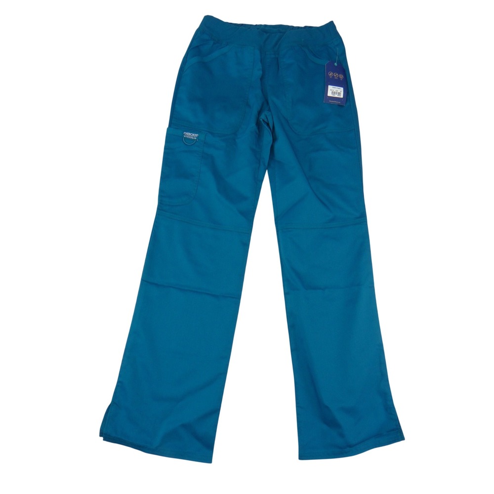 Cherokee Workwear Revolution WW110 Caribbean Blue Scrub Pants XS NEW